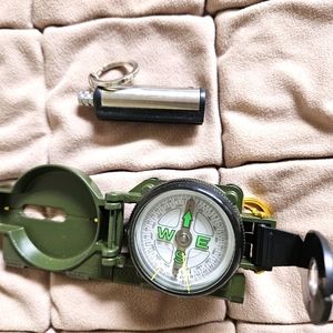 Nifty travel compass & flint match